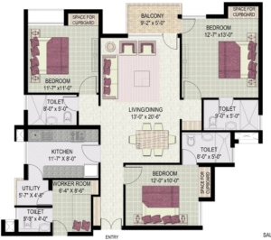 Kosmos 1705 Sq.ft