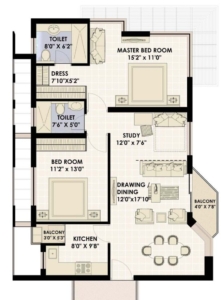 MOON COURT 2 BHK 1420-Sq.ft